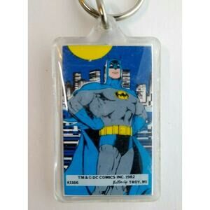 Batman Keychain 1982 Original Licensed Official DC Comics Superhero 2 Sides